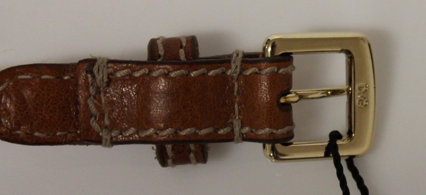 Brown Leather Logo Belt