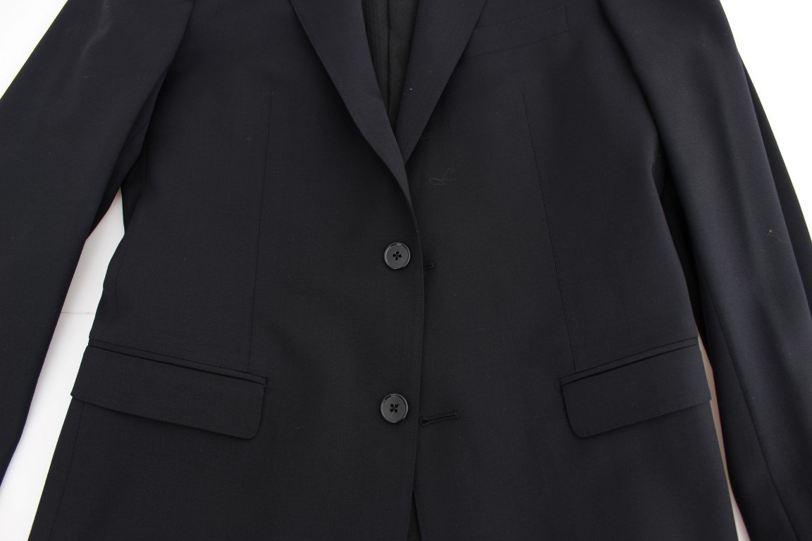 Dark blue wool slim fit blazer