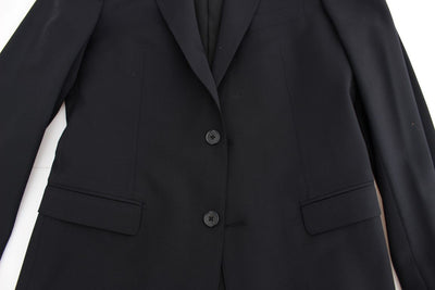 Dark blue wool slim fit blazer