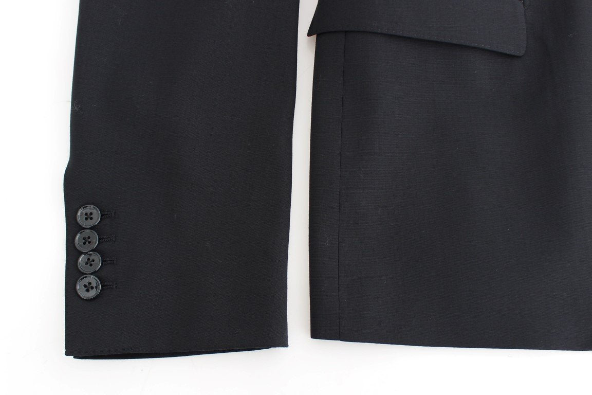 Dark blue wool slim fit blazer