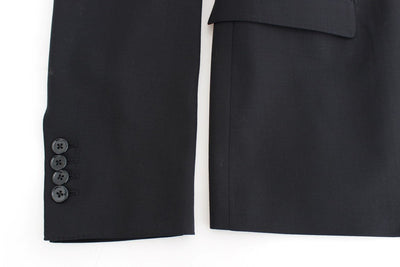 Dark blue wool slim fit blazer