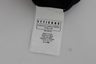 Black Wool Blend Mens V-neck Pullover Sweater