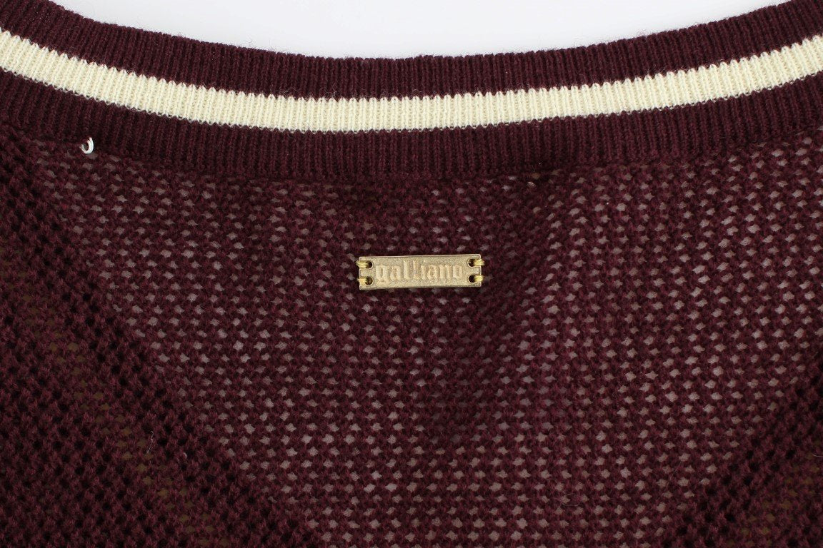 Purple knitted wool dress