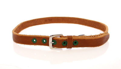 Brown Leather Logo Belt