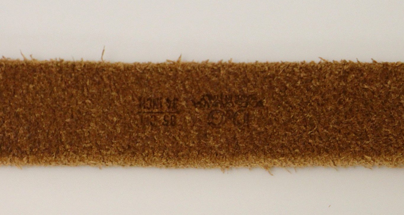 Brown Leather Logo Belt