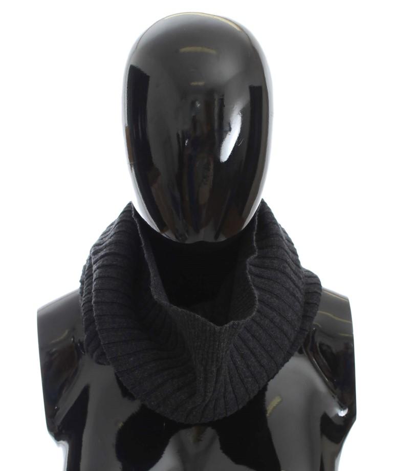 Gray Cashmere Neck Wrap Cowl Scarf