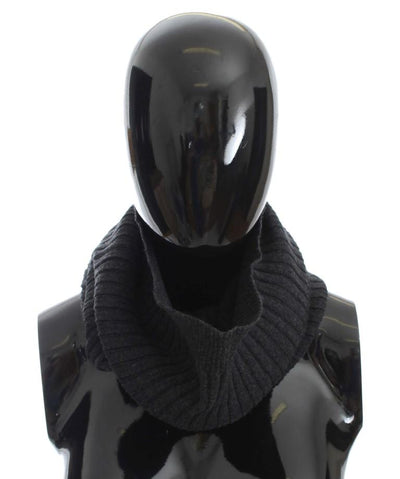 Gray Cashmere Neck Wrap Cowl Scarf