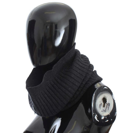 Gray Cashmere Neck Wrap Cowl Scarf