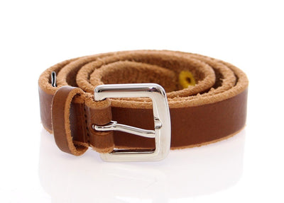 Brown Leather Logo Belt