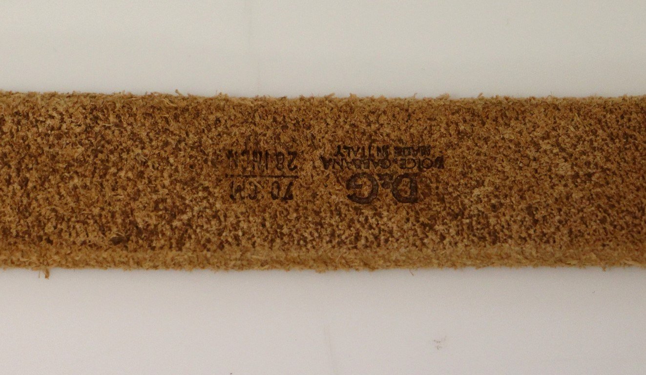 Brown Leather Logo Belt