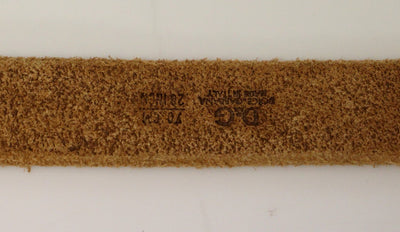Brown Leather Logo Belt