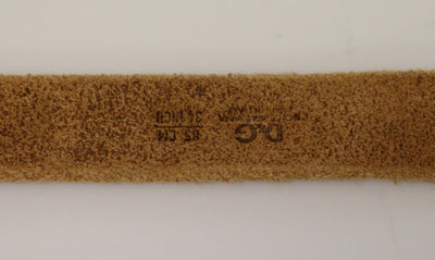 Brown Leather Logo Belt