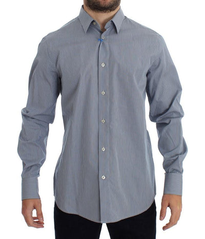 Blue White Striped Cotton Shirt