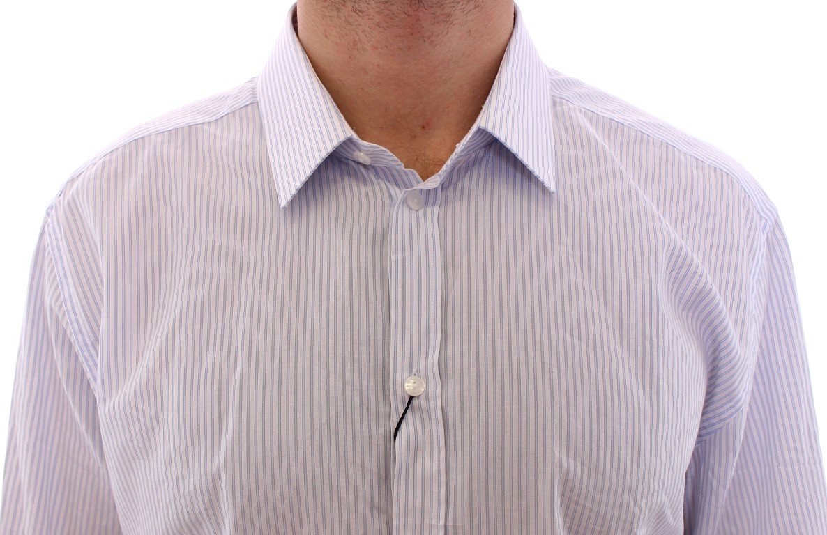 White Blue MARTINI Slim Fit Dress Shirt