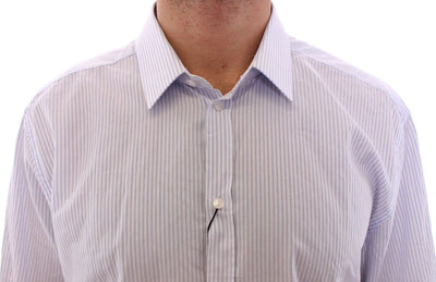 White Blue MARTINI Slim Fit Dress Shirt
