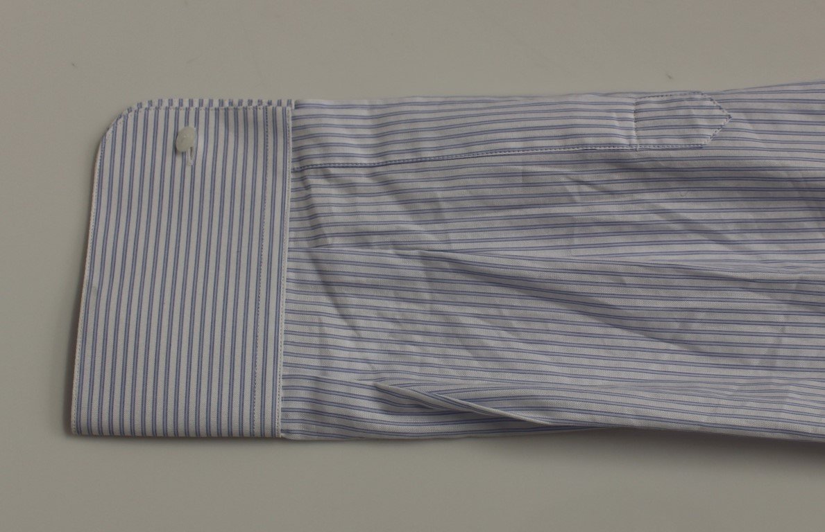 White Blue MARTINI Slim Fit Dress Shirt