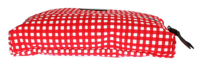 Red Denim Leather Crossbody Messenger Shoulder Bag