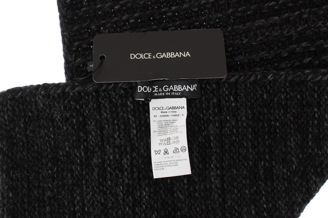 Gray Cashmere Wool Scarf
