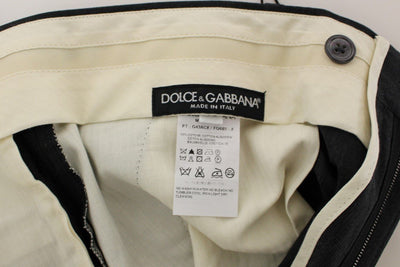 Gray Cotton Slimfit Pants Chinos