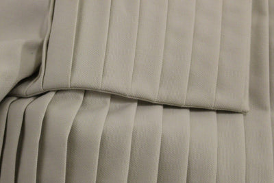 Beige Cotton Pleated Silk Coat