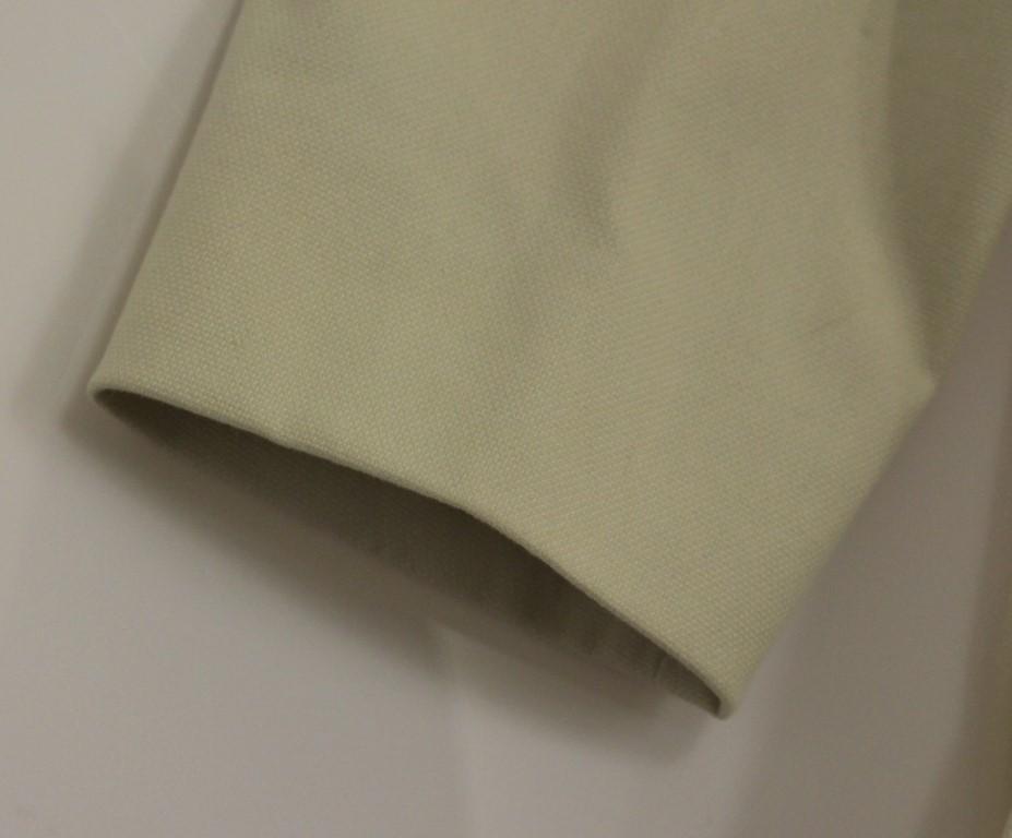 Beige Cotton Pleated Silk Coat