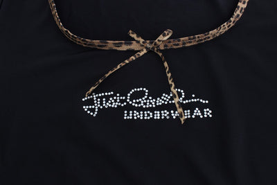 Black Nylon Top T-Shirt
