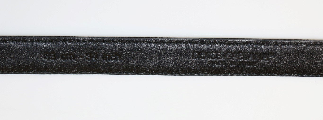 Black Silk Sequined Logo Belt