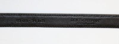 Black Silk Sequined Logo Belt