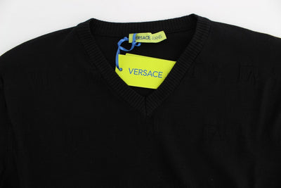 Black V-neck Pullover Sweater