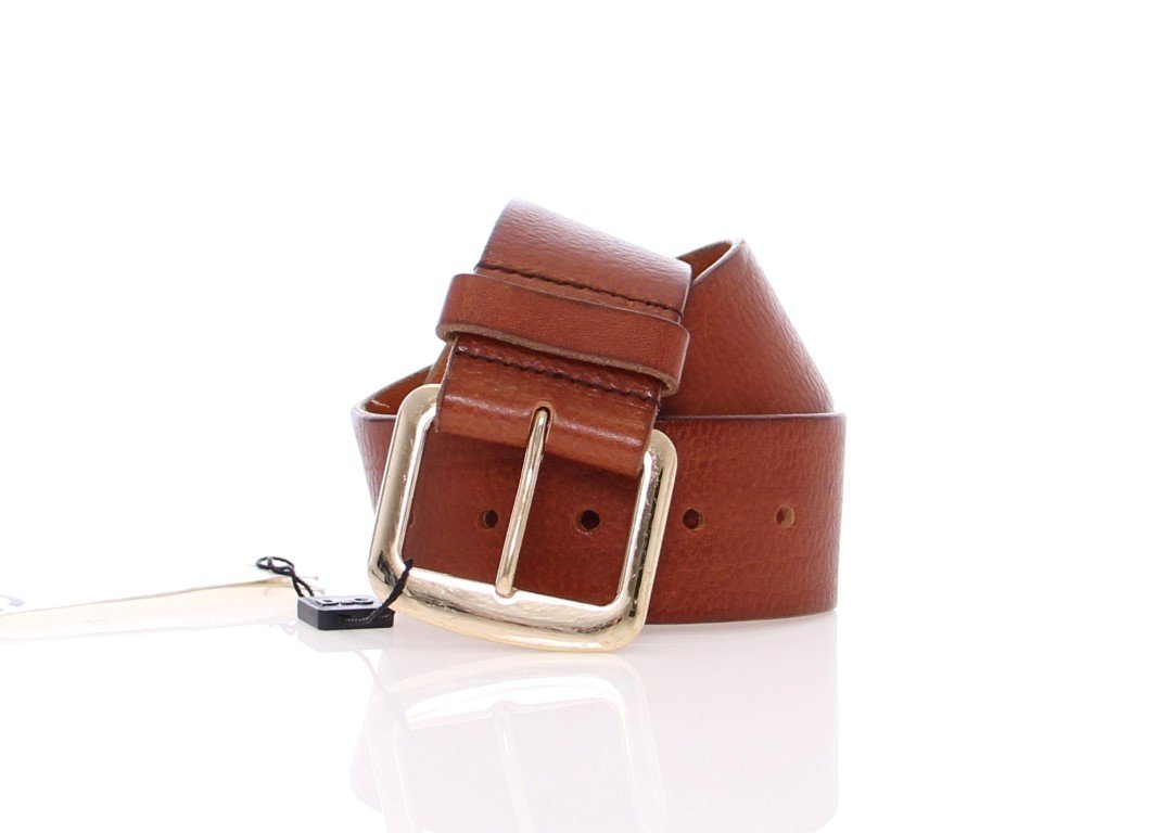 Brown Leather Buckle Belt