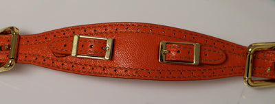 Multicolor Leather Metal Plastic Logo Belt