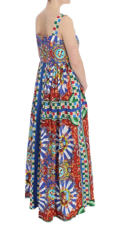 Multicolor Carretto Crystal Sheath Cotton Dress