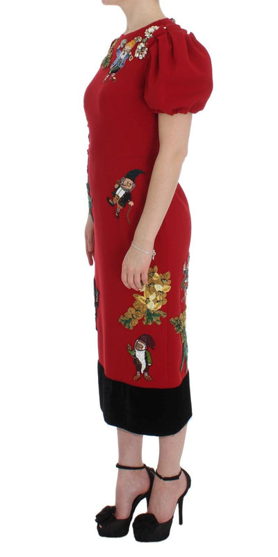 Red Wool Dwarf Crystal SICILY Dress