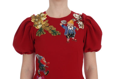 Red Wool Dwarf Crystal SICILY Dress