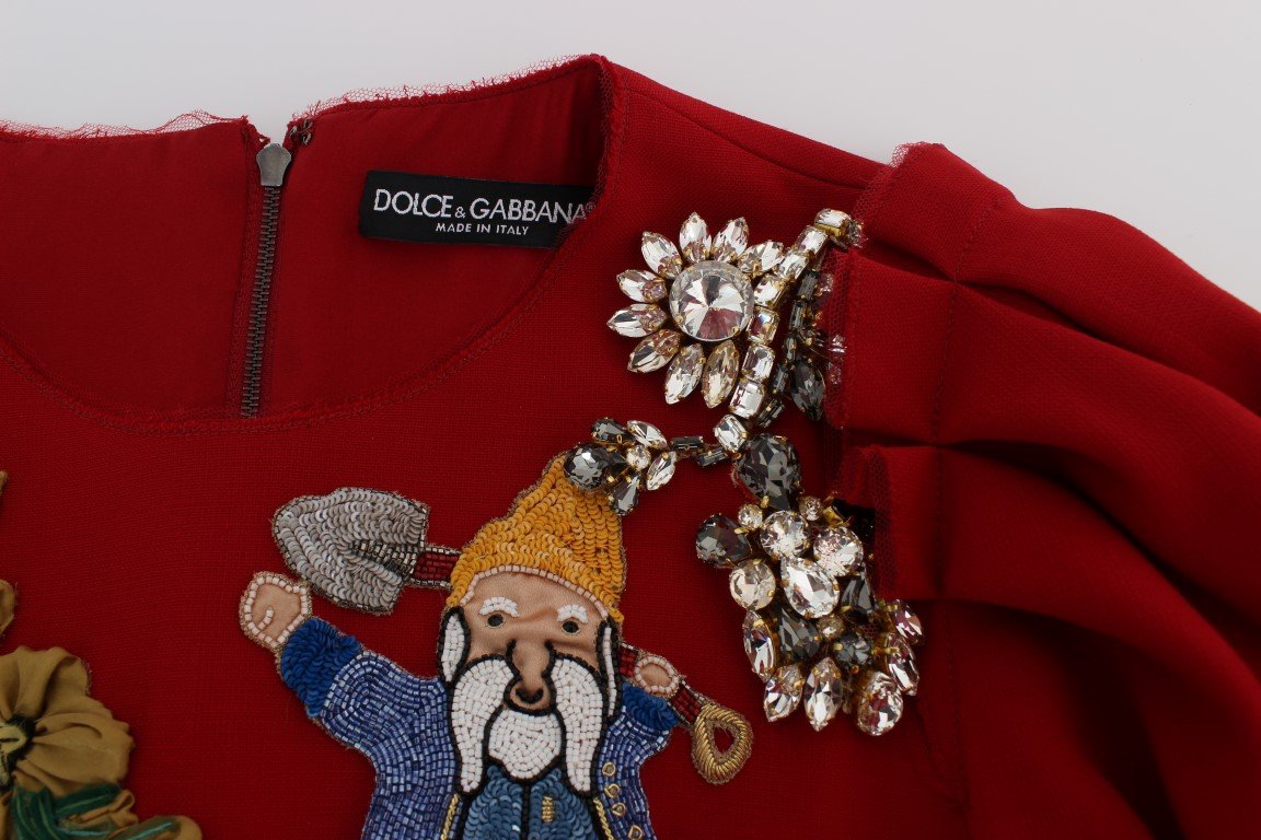 Red Wool Dwarf Crystal SICILY Dress