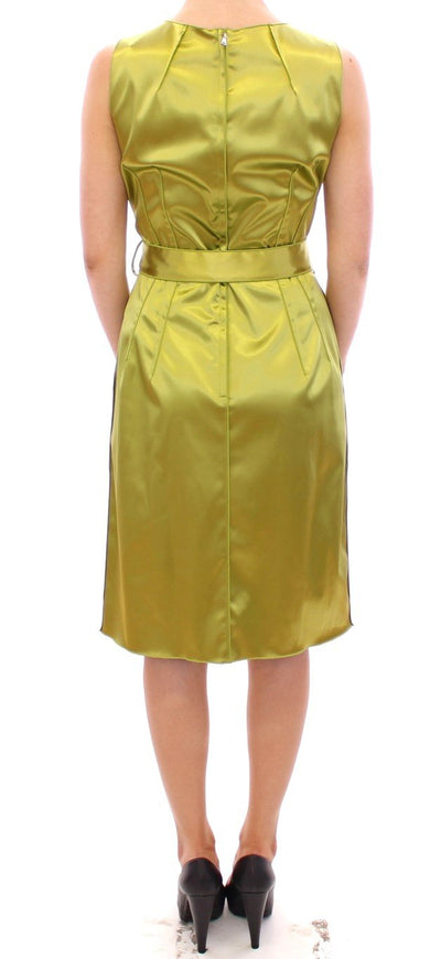 Green stretch sheath dress