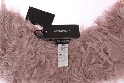 Pink Alpaca Strap Collar Scarf