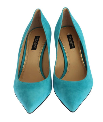 Blue Suede Classic Heels Pumps