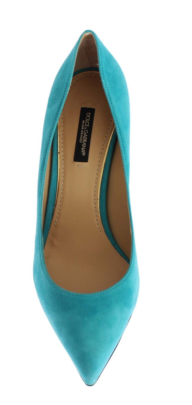 Blue Suede Classic Heels Pumps