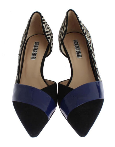 Multicolor Leather Heels Pumps
