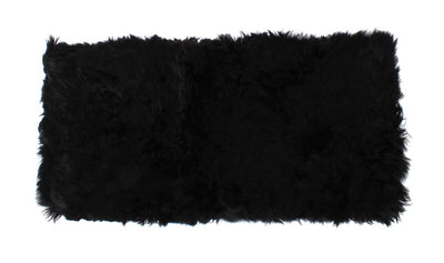 Black Alpaca Fur Shoulder Wrap Scarf