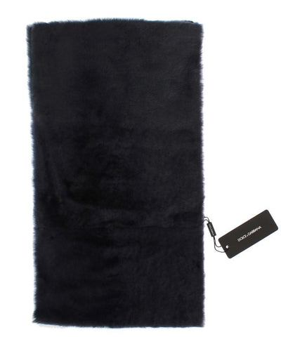Purple Lambskin Fur Silk Scarf