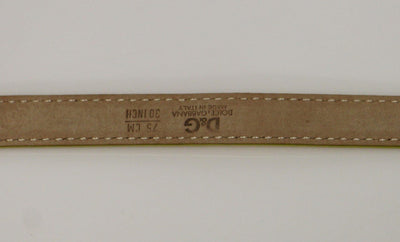 Yellow Snakeskin Logo Belt
