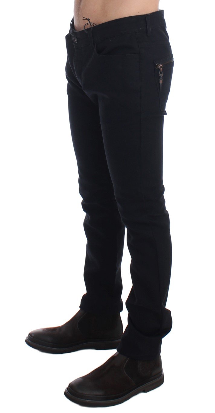 Black Slim Fit Cotton Stretch Denim Jeans