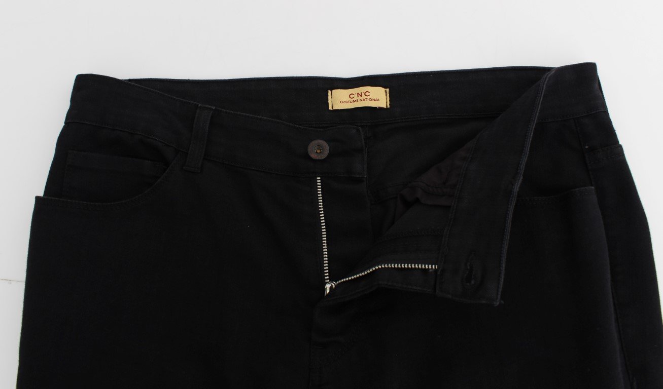 Black Slim Fit Cotton Stretch Denim Jeans