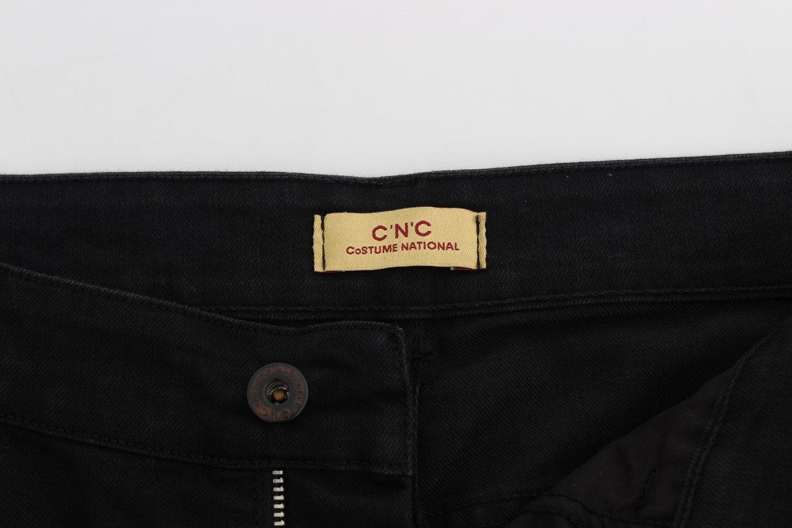 Black Slim Fit Cotton Stretch Denim Jeans