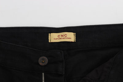 Black Slim Fit Cotton Stretch Denim Jeans