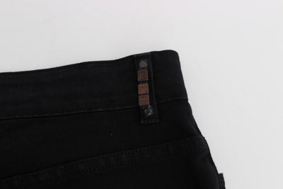 Black Slim Fit Cotton Stretch Denim Jeans