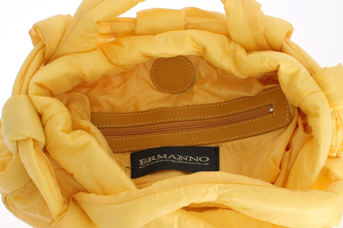 Yellow nylon shoulder bag