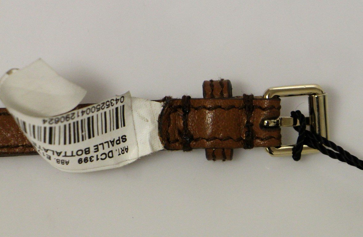 Brown Leather Logo Belt